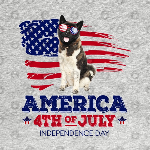 American Akita Flag USA - America 4th Of July Independence Day by bunnierosoff21835